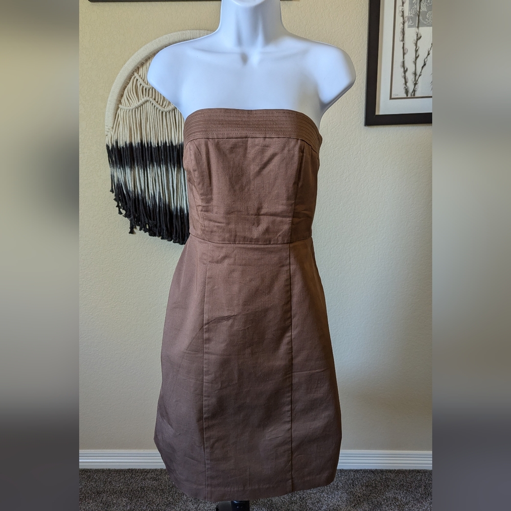 Merona brown strapless dress
